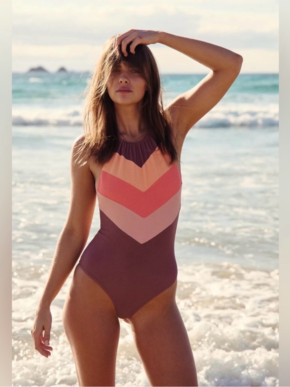 NWT Free People x Beach Riot
Melena Rib One-Piece swimsuit Warm Glow Size Medium